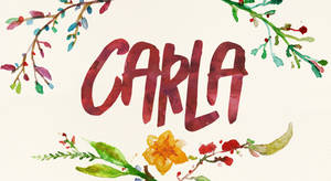 Carla Watercolor Name Art