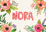 Nora Watercolor Name Art