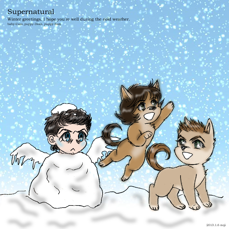 Supernatural Little-Cas : Winter greetings 2013