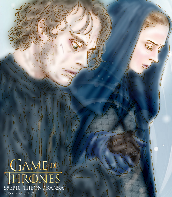 Game Of Thrones S5e10 Fanart Theon And Sansa By Noji1203 On