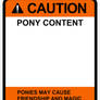 Blank Pony Warning Label