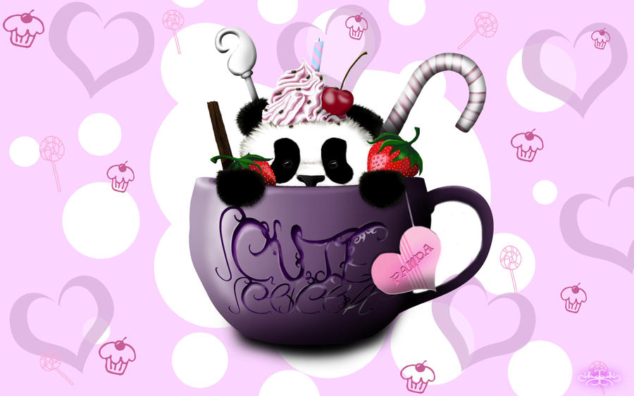 Cute Cocoa Panda Wallpaper By Hazey19 On Deviantart Cute Cocoa Panda Wallpaper By Hazey19 On Deviantart