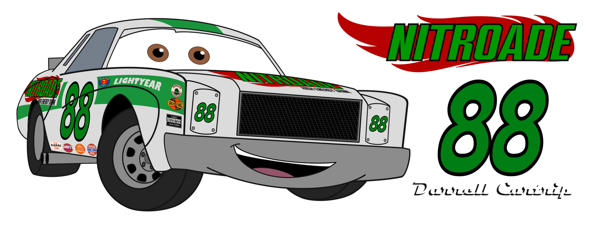 Darrell Cartrip - 70s Nitroade Racer #88 by Marc17Studios on DeviantArt