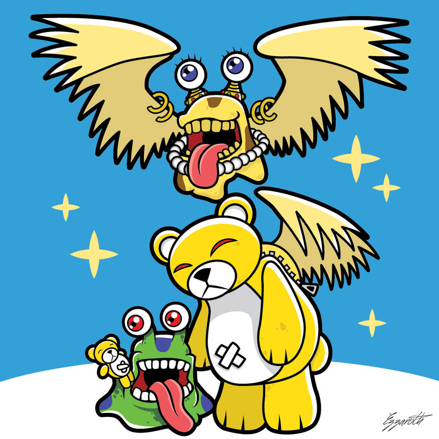 Numemon Evolution Line by EzMystery on DeviantArt