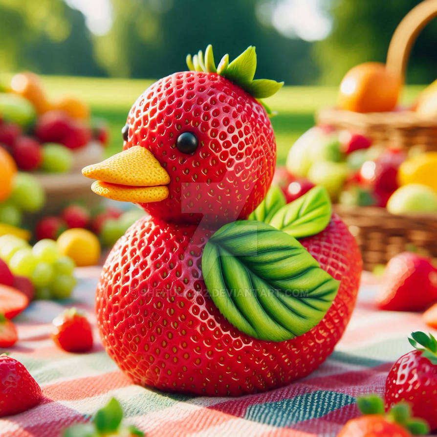 Straw Duck Racing Strawberry duck by shehulk202 on DeviantArt