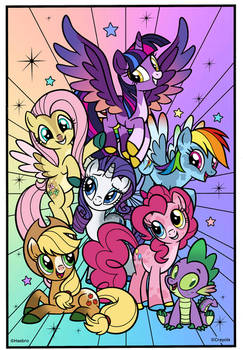 Mane 6 Redesign- Coloring Page