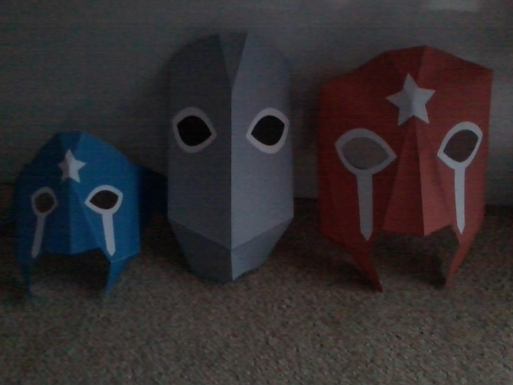 PaperCraft masks by CreativeDyslexic on DeviantArt