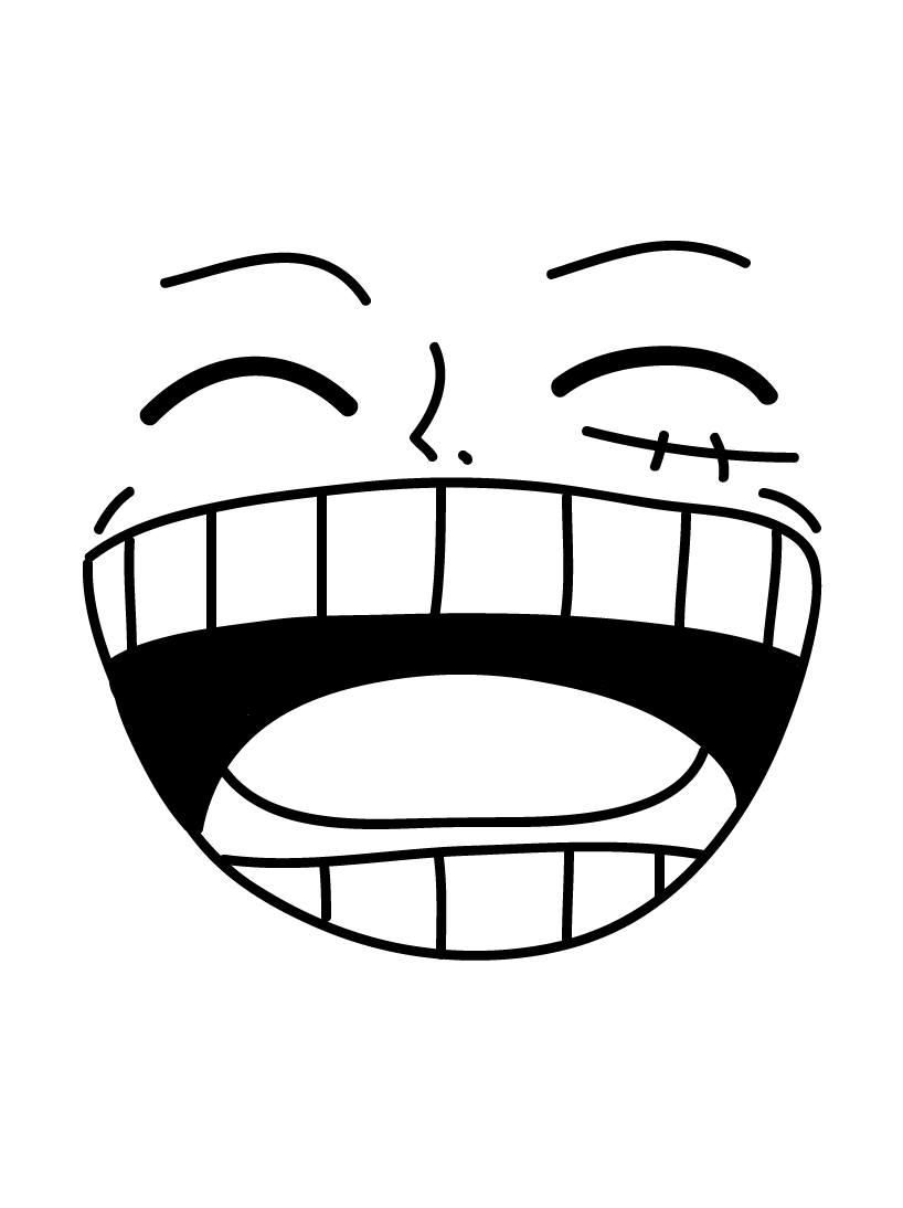 Monkey D Luffy Laughing face by CreativeDyslexic on DeviantArt