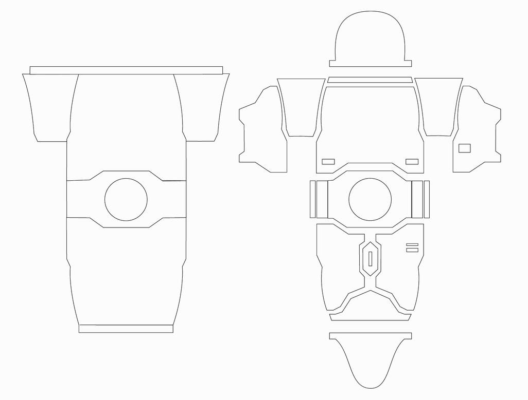Boba Fett Mandolorian Armour Vest Template by CreativeDyslexic on