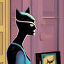 Catwoman 40's Art Deco painting