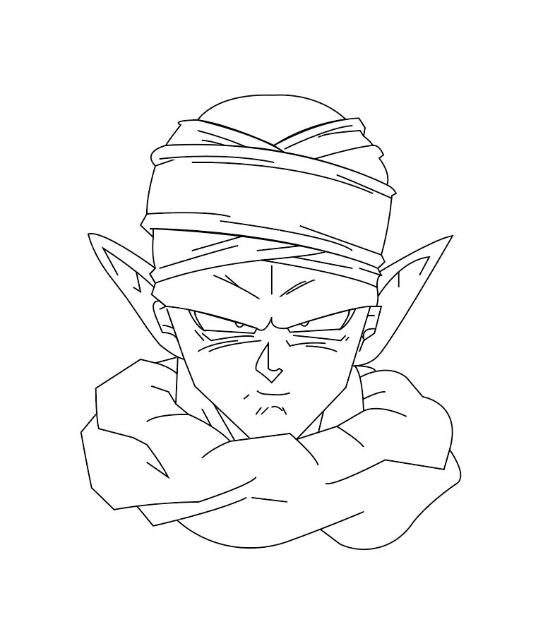 Piccolo Colouring in Sheet by CreativeDyslexic on DeviantArt