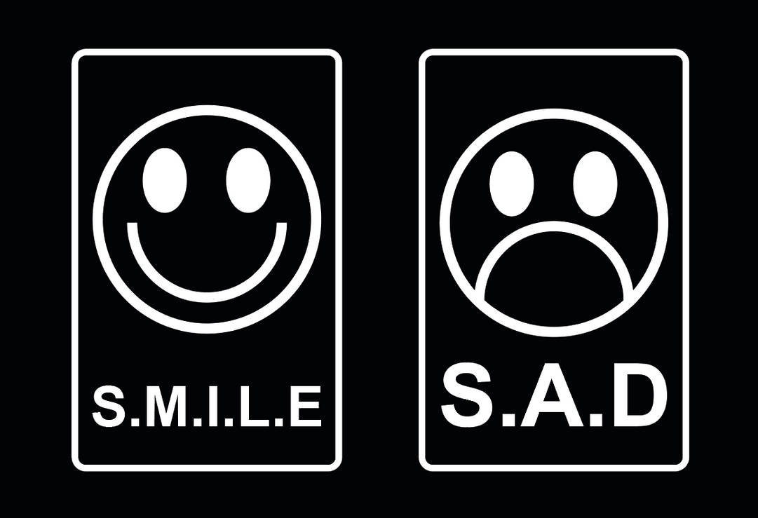 Smile And Sad Logo Stickers by CreativeDyslexic on DeviantArt