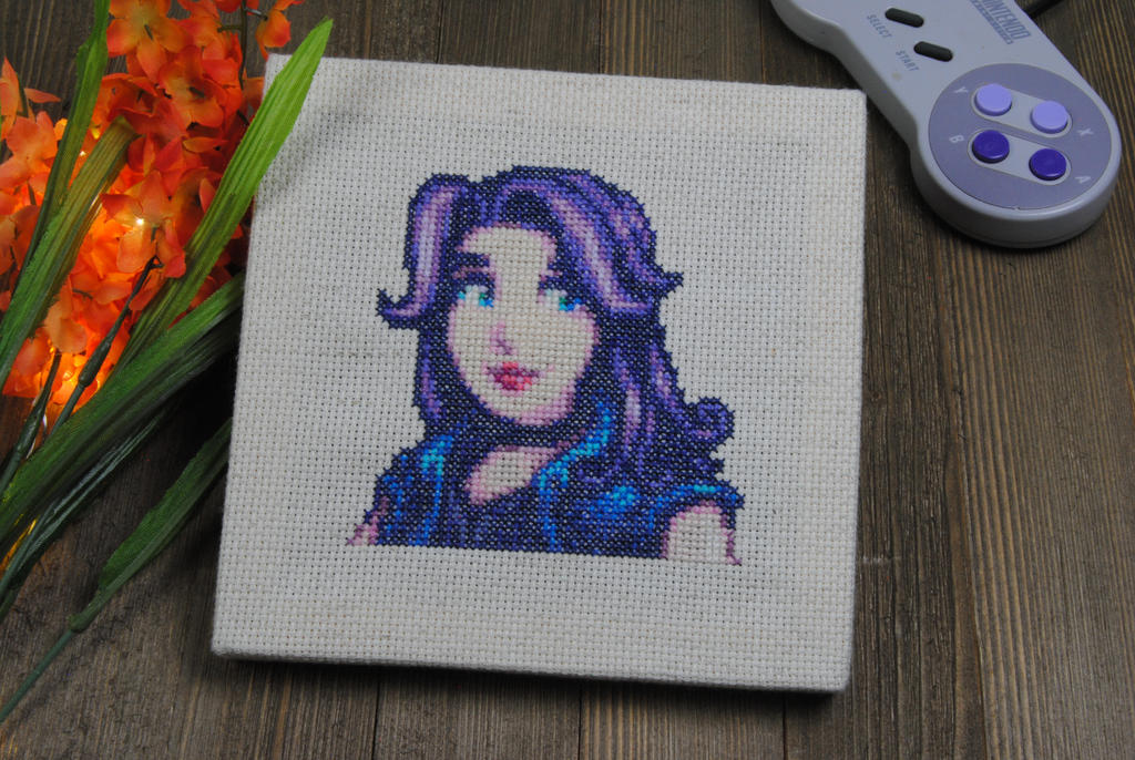 Stardew Valley Abigail Cross Stitch Portrait