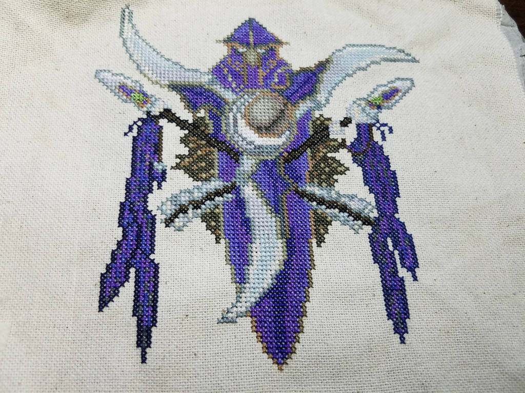 Night Elf Cross Stitch by Sirithre