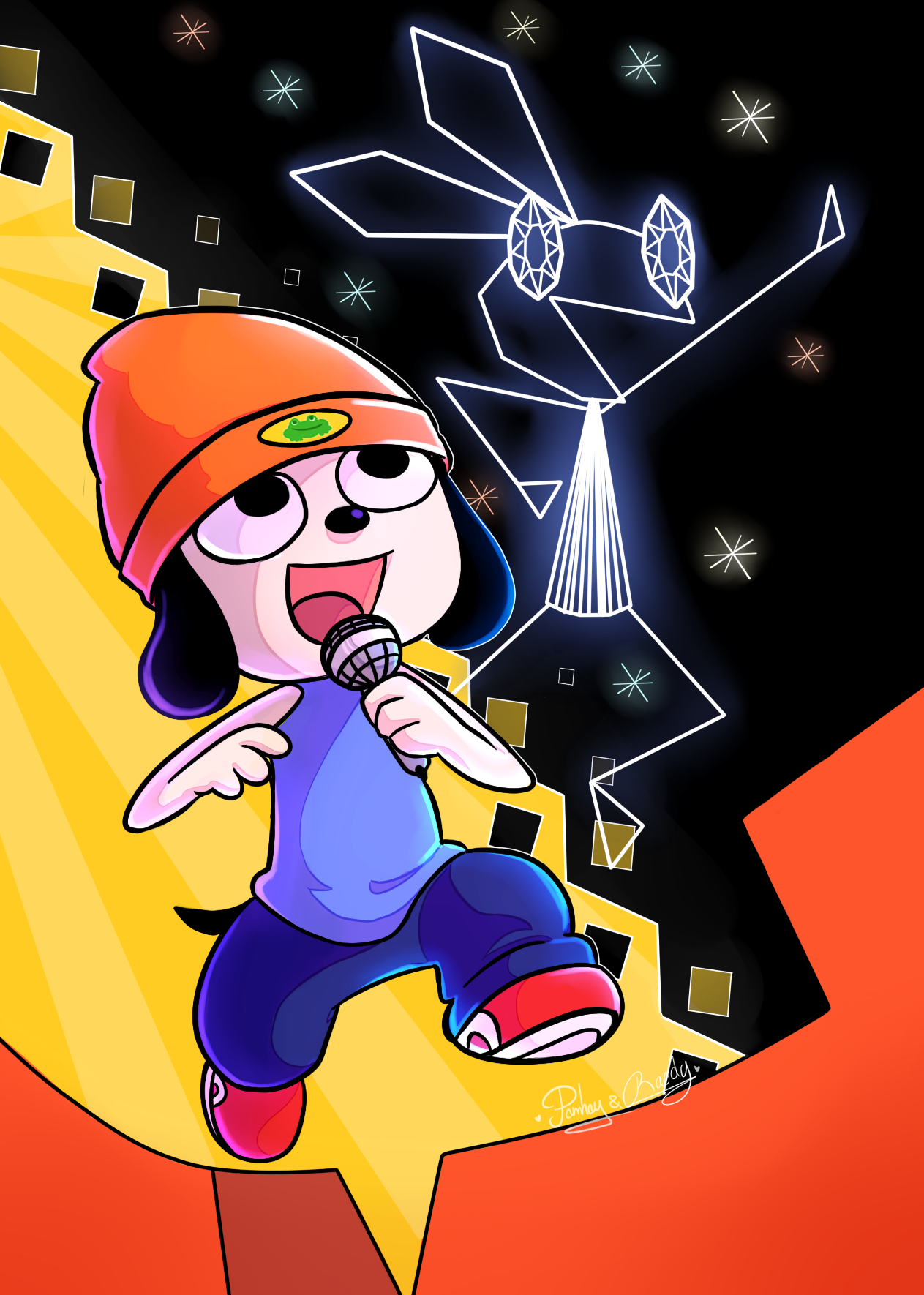 PaRappa and Vibri [collab] by Pamhay on DeviantArt