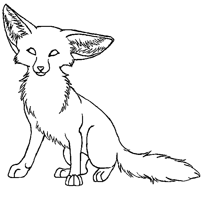 Fennec Lineart