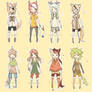 .:Adoptables - Kemonomimi Set 2:. CLOSED