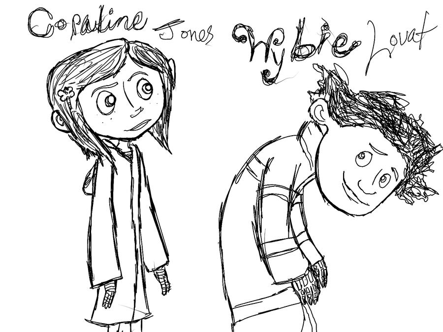 Sketch of Wybie and Coraline J by jackskellington778 on DeviantArt