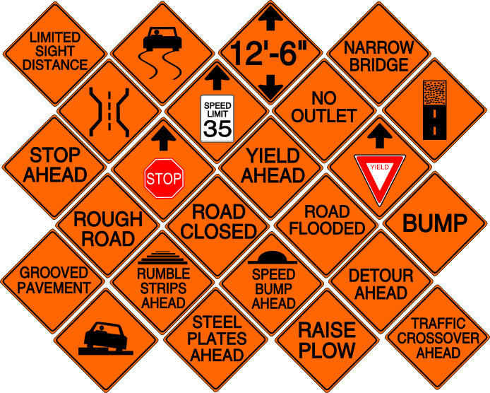 Diamond Construction Signs- Conditions