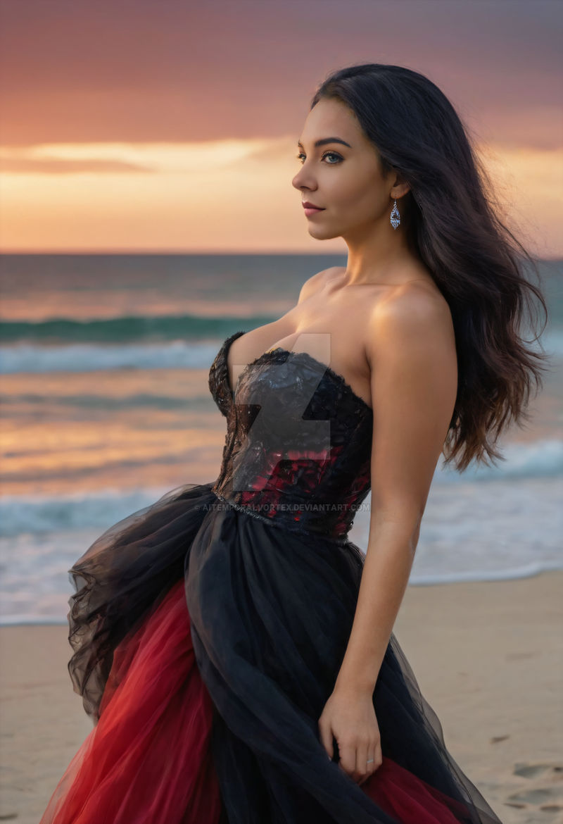 Mia's beach enjoyment