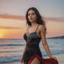Mia's beach enjoyment
