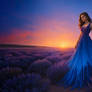 Lady Mia's art in Sunset in the Lavender Field 4K