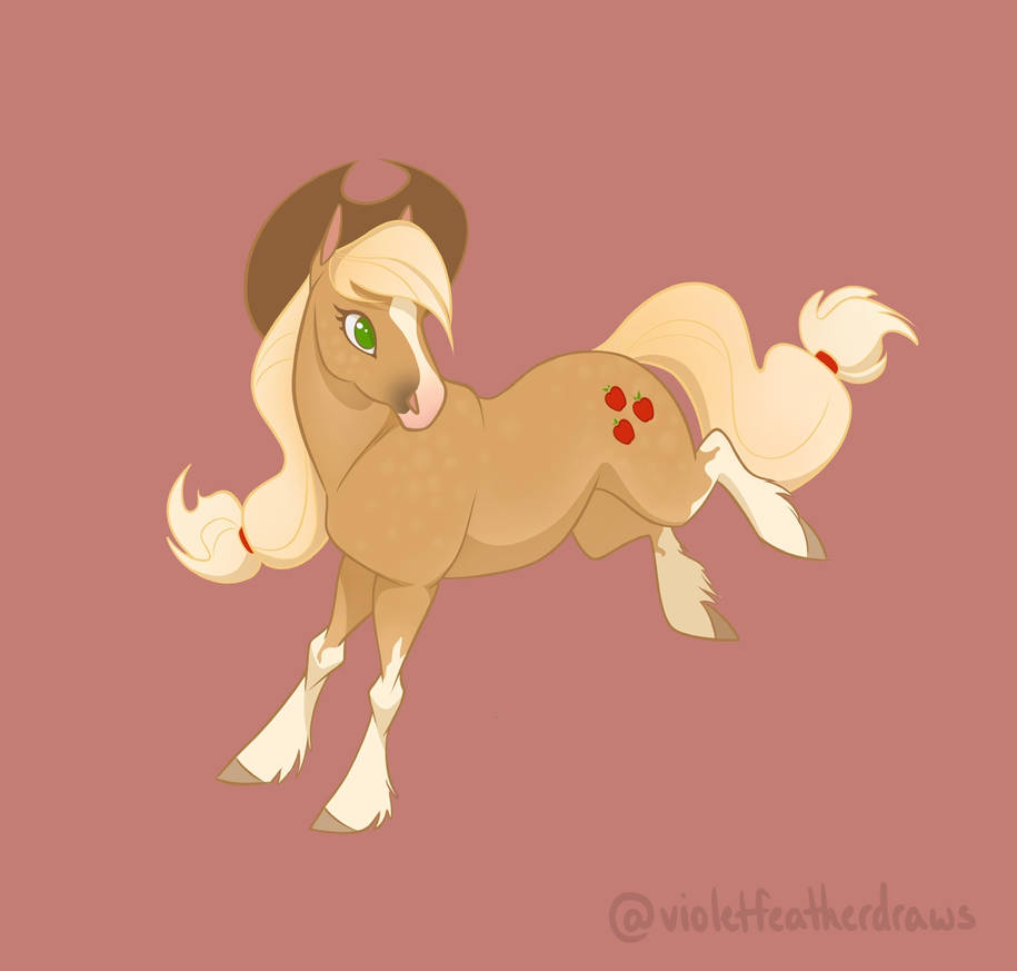 Mlp Applejack Color Inverted MLP Applejack Redesign by Violetfeatherdraws on DeviantArt
