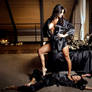 Battle in black satin...