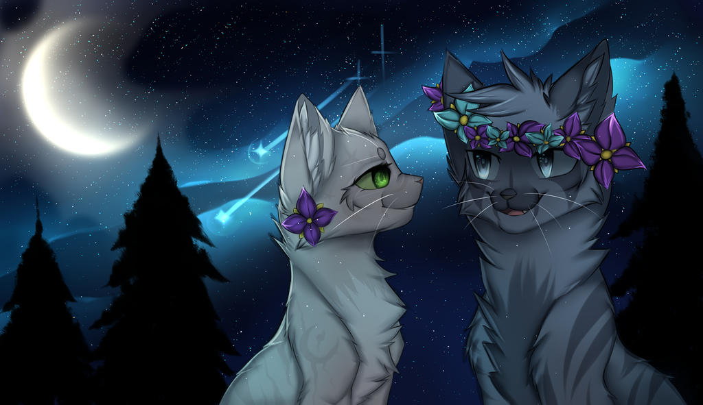 Cats Warriors Jayfeather x Half Moon by Vermilion-77 on DeviantArt.