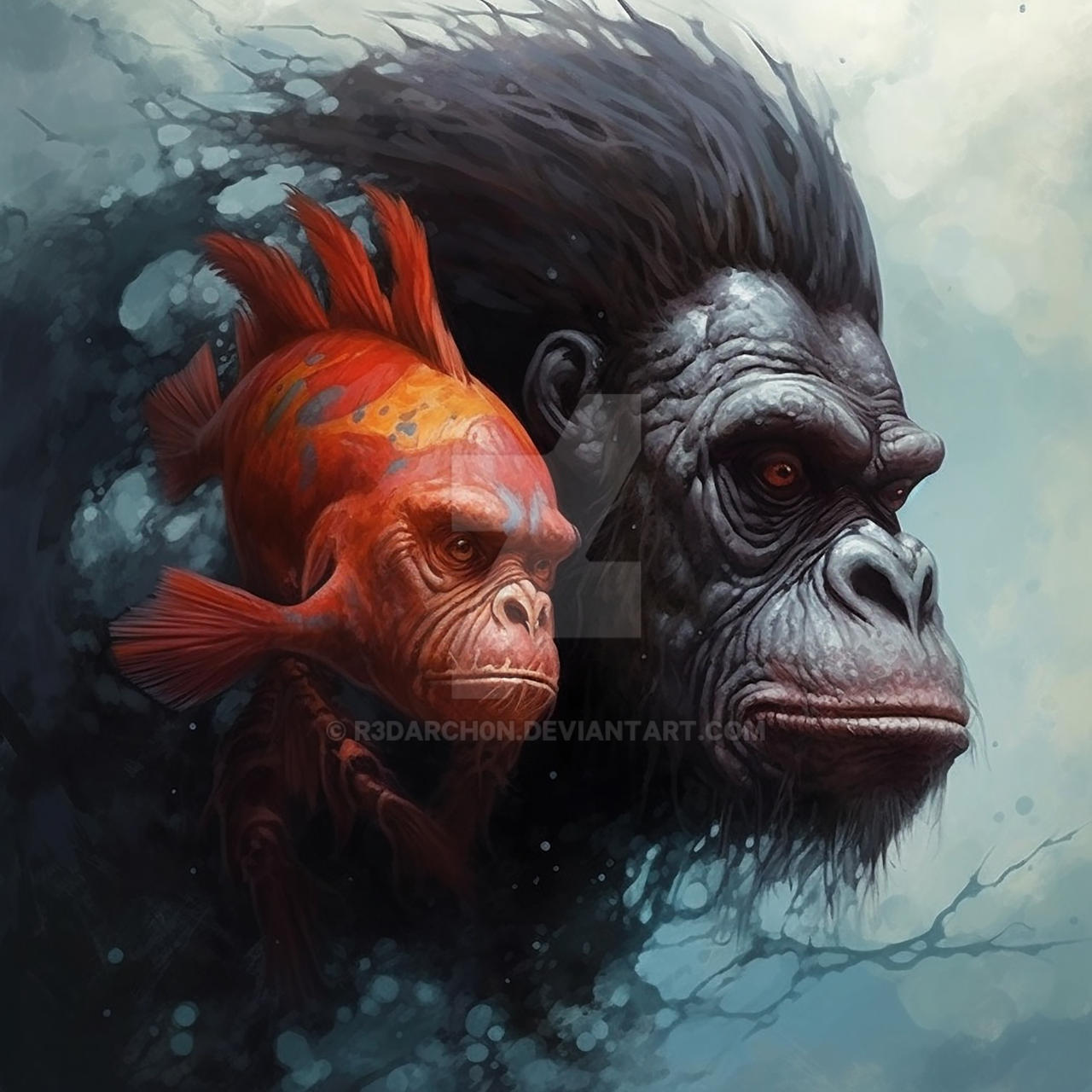 Biocybernetics: Gorilla Fish Hybrid by R3dArch0n on DeviantArt