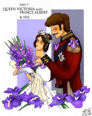 Inktober DAY 7: QUEEN VICTORIA PRINCE ALBERT/IRIS by mira-dove20