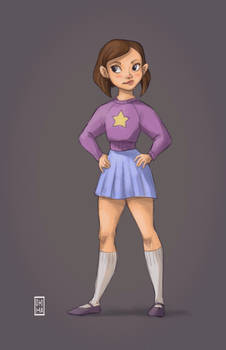 Just random girl. Colored sketch. LSP sweater)