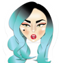 Aqua Hair Gaga, Sticker