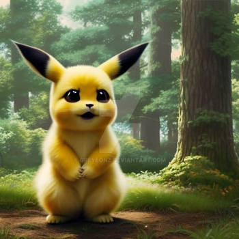 Realistic furry Pikachu(AI image)