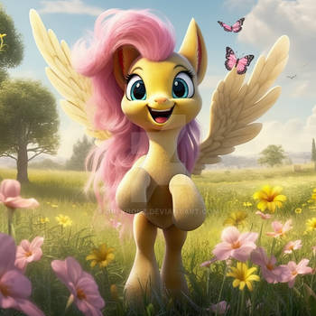 Fluttershy rearing(AI image)