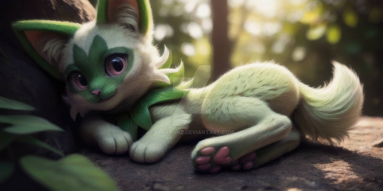 sprigatito relaxing(AI image) by Greybonz on DeviantArt