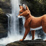 Vixey with waterfall 2(AI image)