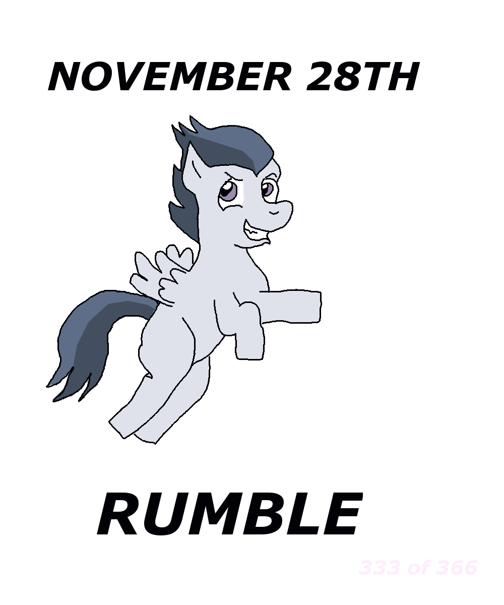 Draw an MLP Character 333 of 366: Rumble by eunos on DeviantArt