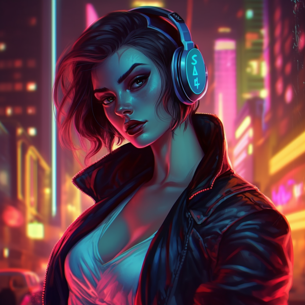 Girl Wearing Headphones Cyberpunk Wallpapers - Girl Wallpapers