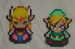 Hama Beads - Zelda + Link by acidezabs