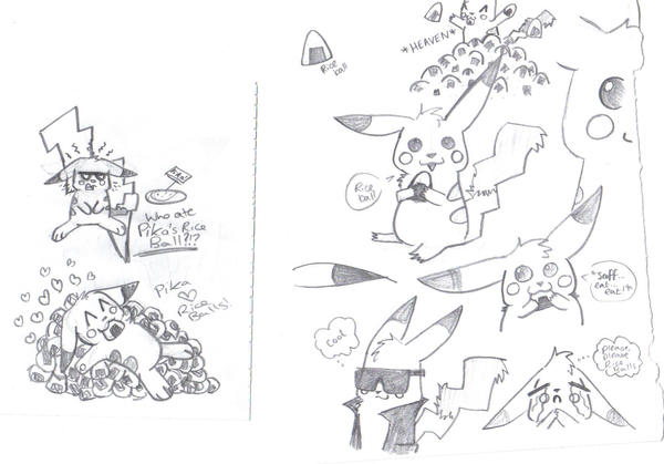 Pickachu Rice Ball Pikachu and Rice Balls2 by the-passion-fruit on DeviantArt