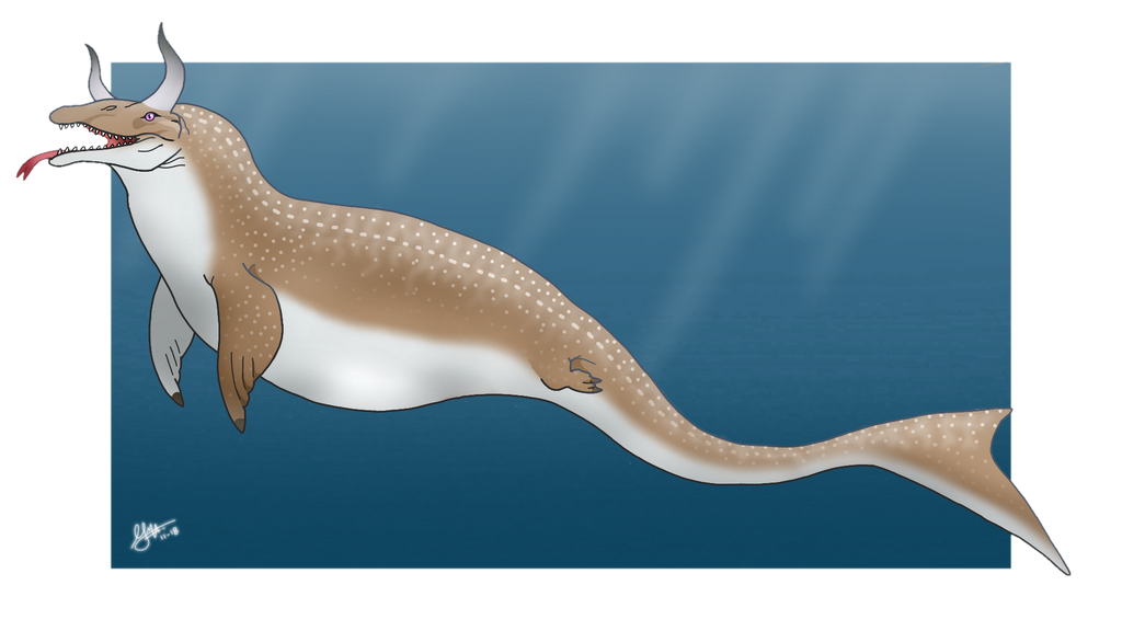 Ophiotaurus magnus, horns that breaks the wave by Paulhart-Kriegsheld ...