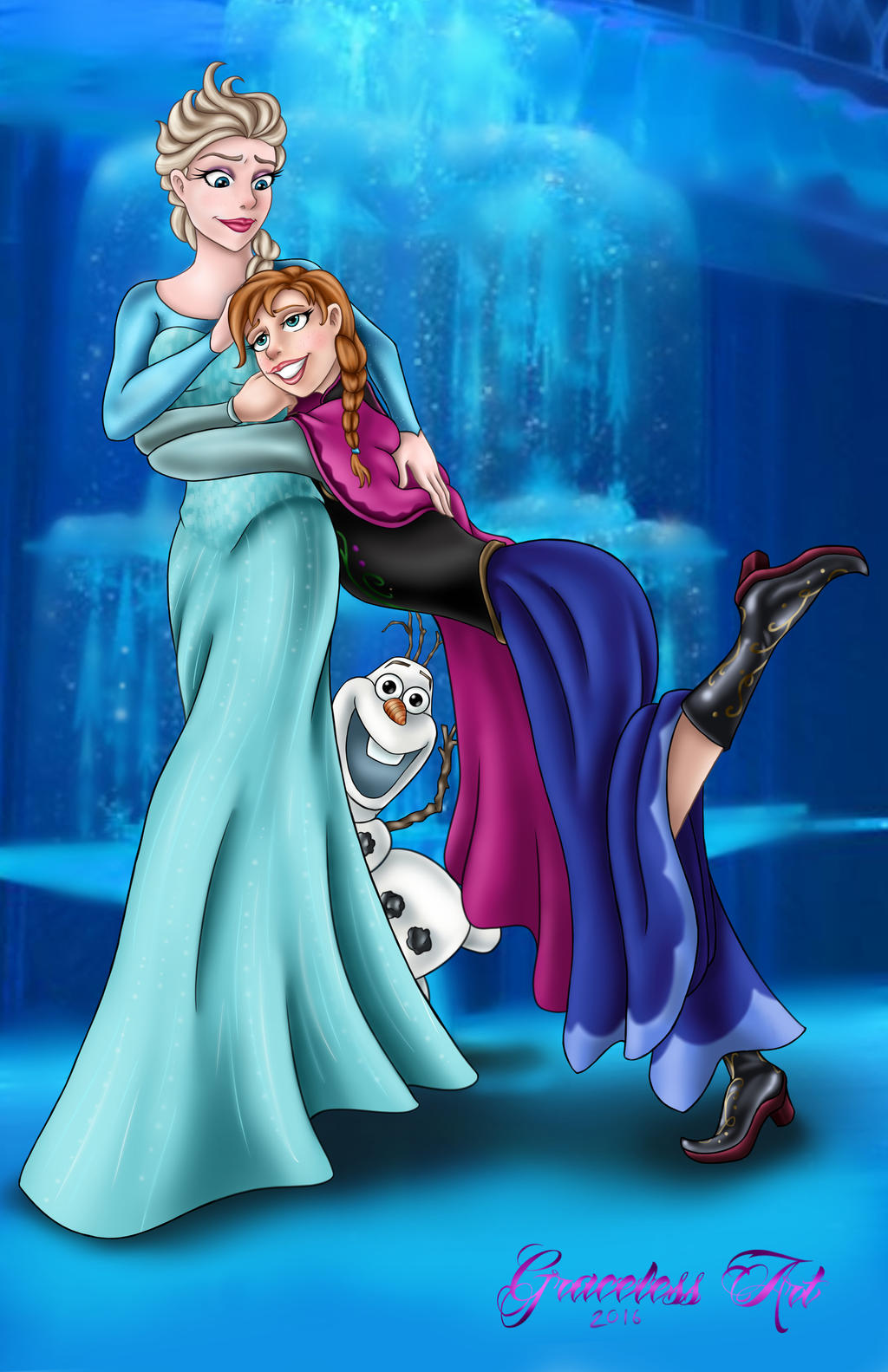 Frozen, Elsa and Anna print by Klitch13 on DeviantArt