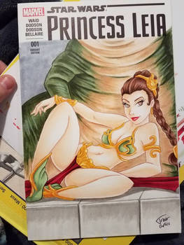 Slave Leia Sketch Cover 