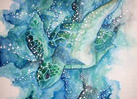 Cosmic Turtle Watercolor