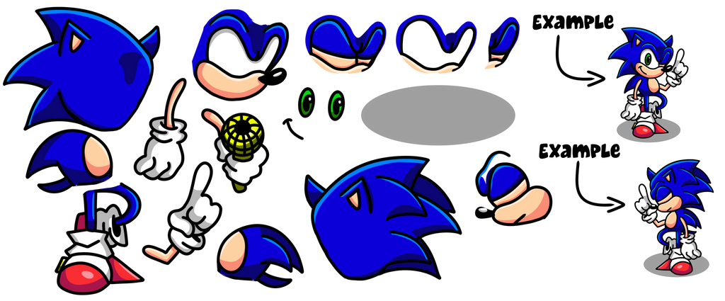 Normal Sonic Parts by SavageSebii66 on DeviantArt