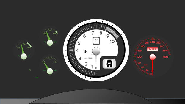 Ferrari Speedometer Graphic