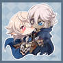 Custom keychain comission 3- M.Corrin and Niles