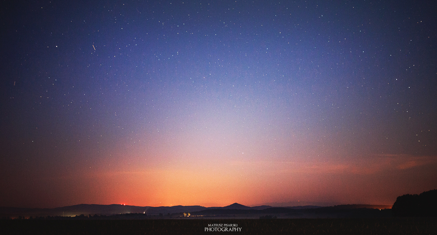 Sunset with stars.