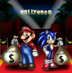 Mario and Sonic take Hollywood by VixDojoFox